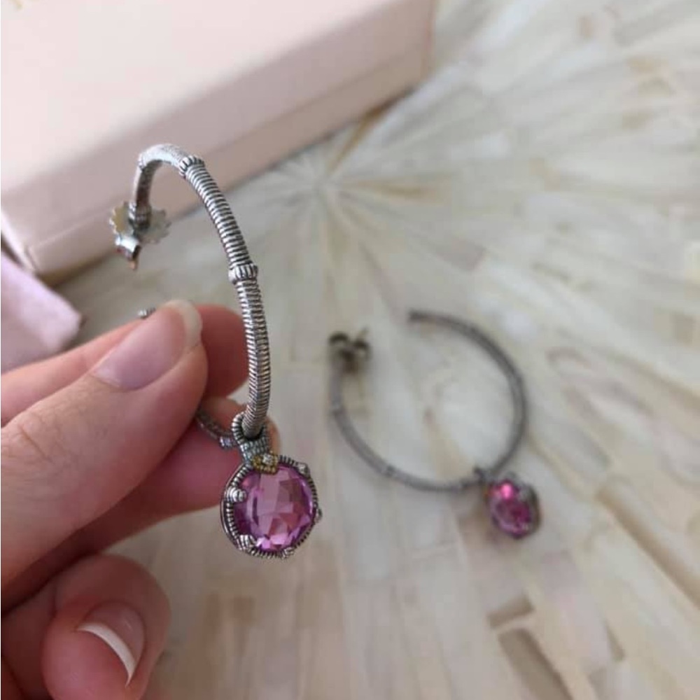 NWT! Judith Ripka Sterling Silver Hoop Earrings